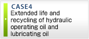CASE4 Extended life and recycling of hydraulic operating oil and lubricating oil